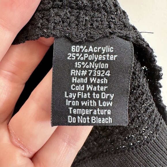 Misook Black and Gold Stud-Trim Knit Jacket Contemporary Longline Old Money Med - Picture 3 of 7